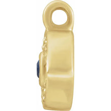 Load image into Gallery viewer, Natural Blue Sapphire & .05 CTW Natural Diamond "Petite" Evil Eye Dangle 14K Gold
