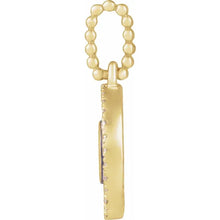 Load image into Gallery viewer, 1/10 CTW Natural Diamond Blue Enameled Evil Eye Pendant 14k Yellow Gold