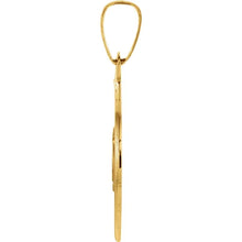 Load image into Gallery viewer, Round Mazel "Good Luck" "Statement" Medallion 14K Yellow Gold