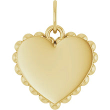 Load image into Gallery viewer, Engravable Caviar Heart Pendant