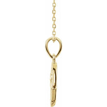 Load image into Gallery viewer, .03 CTW Diamond Hamsa 16-18" 14k Yellow Gold Necklace