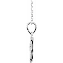 Load image into Gallery viewer, .03 CTW Diamond Hamsa 16-18" Sterling Silver Necklace