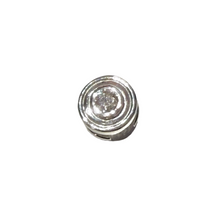 Load image into Gallery viewer, 2.4 mm Round Bezel-Set Lab Diamond Slide Pendant Sterling Silver