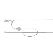 Load image into Gallery viewer, 0.8mm Eight-Sided Seamed Snake Chain, Adjustable Sterling Silver