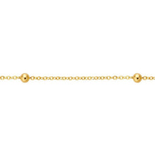 Load image into Gallery viewer, 14K Yellow Gold Cable Chain Necklace with 1.7mm Round Beads