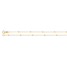 Load image into Gallery viewer, 14K Yellow Gold Cable Chain Necklace with 1.7mm Round Beads