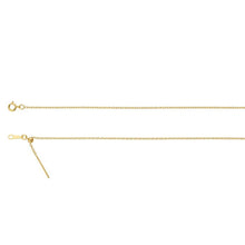 Load image into Gallery viewer, 14K Yellow Gold Adjustable Cable Chain Necklace