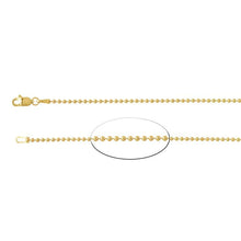Load image into Gallery viewer, 14K Yellow Gold 1.5mm Bead Chain 16 inches