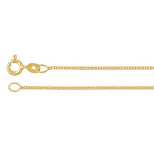 Load image into Gallery viewer, 1mm Diamond-Cut Curb Chain 14K Yellow Gold