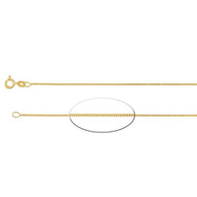 Load image into Gallery viewer, 1mm Diamond-Cut Curb Chain 14K Yellow Gold