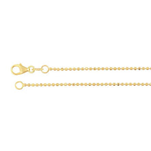 Load image into Gallery viewer, 14K Yellow Gold 1.2mm Diamond-Cut Bead Chain 16 inches