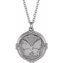 Load image into Gallery viewer, Butterfly Medallion with Necklace