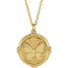 Load image into Gallery viewer, Butterfly Medallion with Necklace