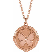 Load image into Gallery viewer, Butterfly Medallion with Necklace