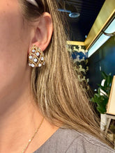 Load image into Gallery viewer, Glittering Diamond Tear Drop Statement Earrings 18k
