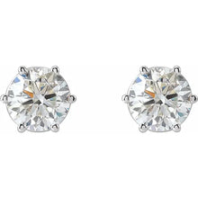 Load image into Gallery viewer, 2 CTW Lab-Grown Diamond Earrings 14k White Gold