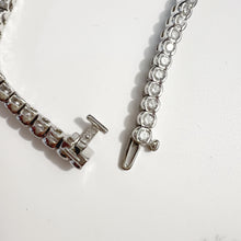 Load image into Gallery viewer, Platinum Natural Diamond 4.5 cttw Half Bezel Tennis Bracelet