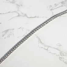 Load image into Gallery viewer, Platinum Natural Diamond 4.5 cttw Half Bezel Tennis Bracelet