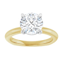 Load image into Gallery viewer, Classic Engagement Ring with 4 Claw Prongs and 2.18ct Round Old European Cut Lab Diamond!