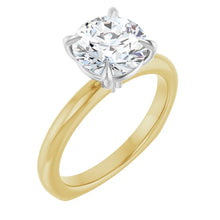 Load image into Gallery viewer, Classic Engagement Ring with 4 Claw Prongs and 2.18ct Round Old European Cut Lab Diamond!