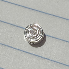 Load image into Gallery viewer, 2.4 mm Round Bezel-Set Lab Diamond Slide Pendant Sterling Silver