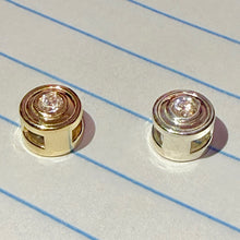 Load image into Gallery viewer, 2.4 mm Round Bezel-Set Lab Diamond Slide Pendant 14K Yellow Gold