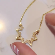 Load and play video in Gallery viewer, 18k Star of David Magen David Diamond Par Par Necklace 🦋