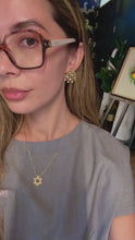 Load and play video in Gallery viewer, Glittering Diamond Tear Drop Statement Earrings 18k
