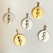 Load image into Gallery viewer, NEW 14 Karat Semicolon Medallion