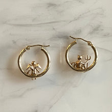 Load image into Gallery viewer, Temptation Hoops (Angel and Devil)