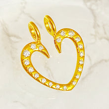 Load image into Gallery viewer, Custom Diamond Heart Ring Keeper - reversible