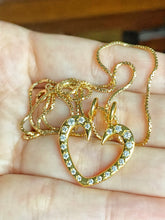 Load image into Gallery viewer, Custom Diamond Heart Ring Keeper - reversible