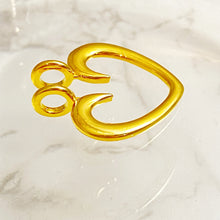 Load image into Gallery viewer, Custom Diamond Heart Ring Keeper - reversible