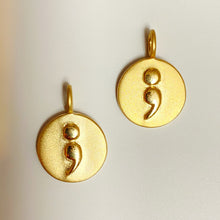 Load image into Gallery viewer, NEW 14 Karat Semicolon Medallion
