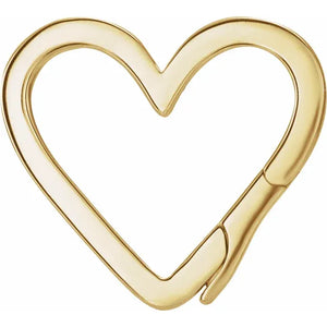 Heart Charm Bail 14k Yellow Gold