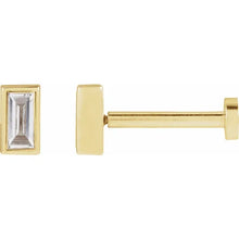 Load image into Gallery viewer, 14K Yellow .07 CT Natural Diamond Press Fit Back Stud Earring
