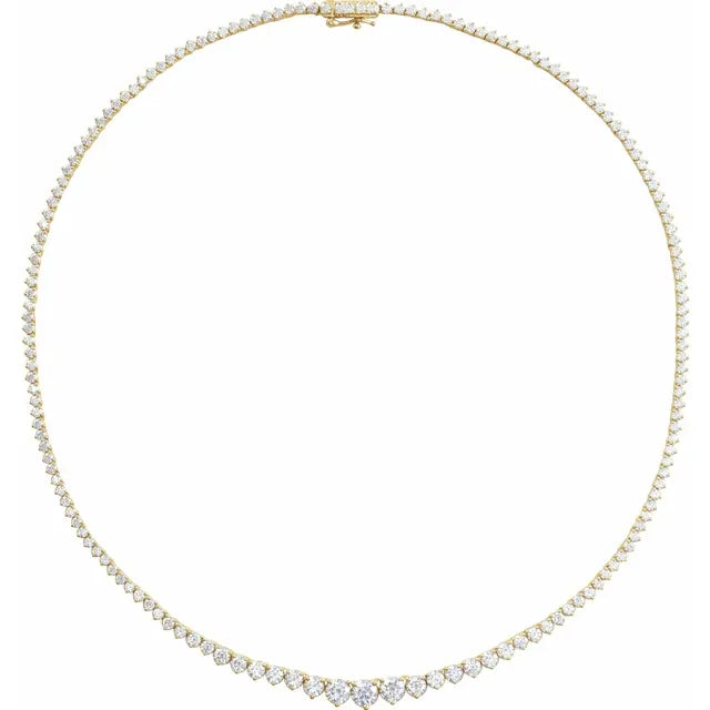 9 1/2 CTW Lab-Grown Graduated Diamond 14K Yellow 16 1/2