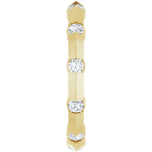 Load image into Gallery viewer, 14K Yellow 1/2 CTW Natural Diamond Knife Edge Eternity Band
