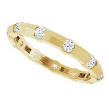 Load image into Gallery viewer, 14K Yellow 1/2 CTW Natural Diamond Knife Edge Eternity Band
