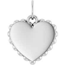 Load image into Gallery viewer, Engravable Caviar Heart Pendant
