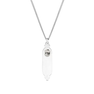 Sterling Silver Mezuzah 18" Necklace with Parchment