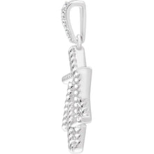 Load image into Gallery viewer, 14K White .025 CTW Natural Diamond Rope Star of David Pendant
