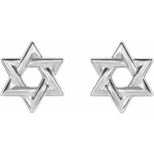 Sterling Silver Star of David Earrings