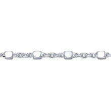 Load image into Gallery viewer, Sterling Silver 1mm Cable Chain with 1.2mm Cube Beads 16 inches
