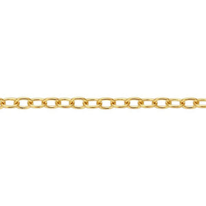 14K Yellow Gold Adjustable Cable Chain Necklace