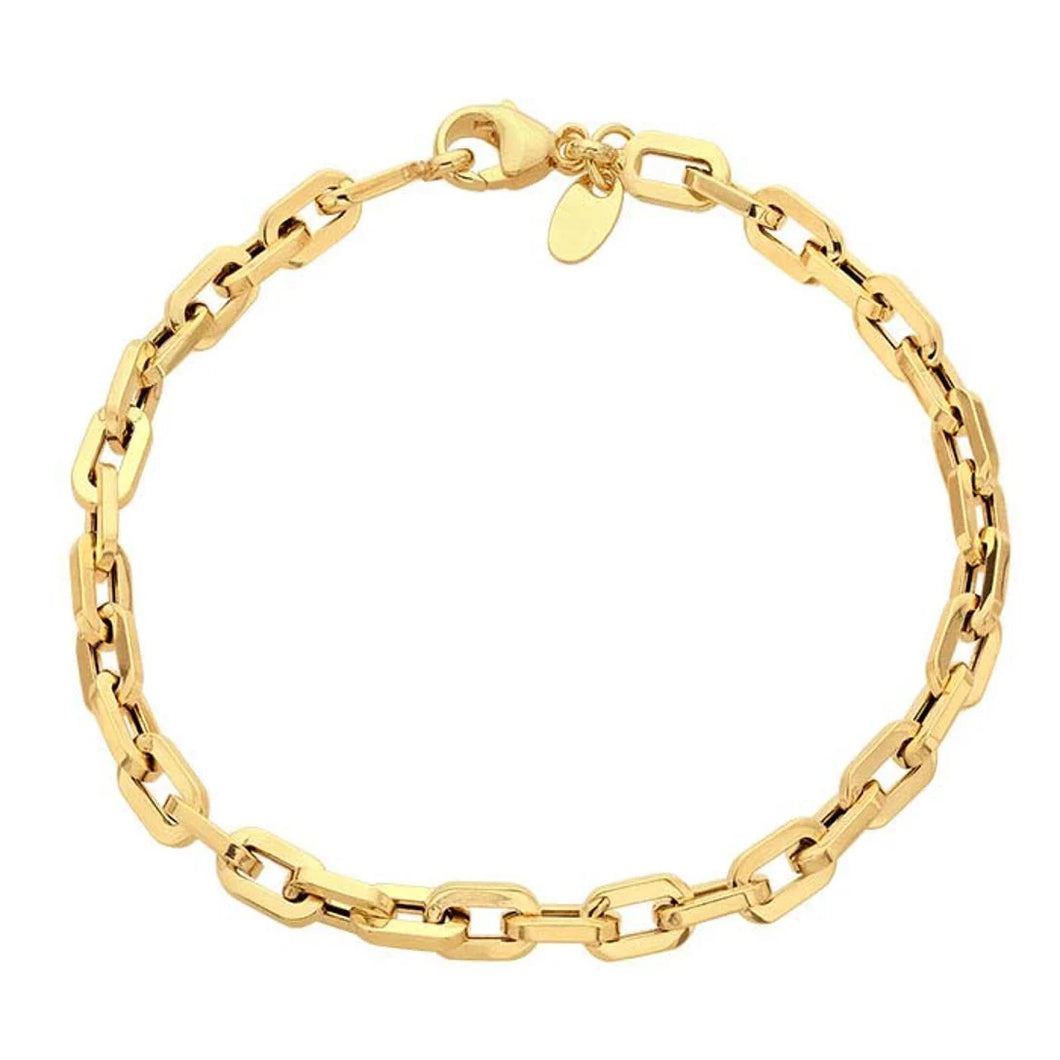 Oval Cable Chain Bracelet 14k Yellow Gold