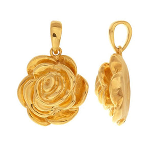 Electroformed Flower Pendant 14k Yellow Gold