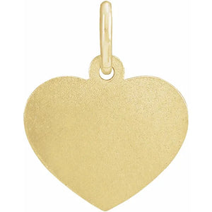 Heart Cherub Angel Medal 14k Yellow Gold