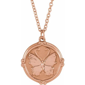 Butterfly Medallion with Necklace