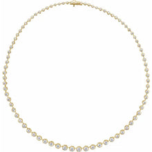 Load image into Gallery viewer, 6 3/4 CTW Lab-Grown Diamond Graduated 16&quot; 14k Yellow Gold Necklace
